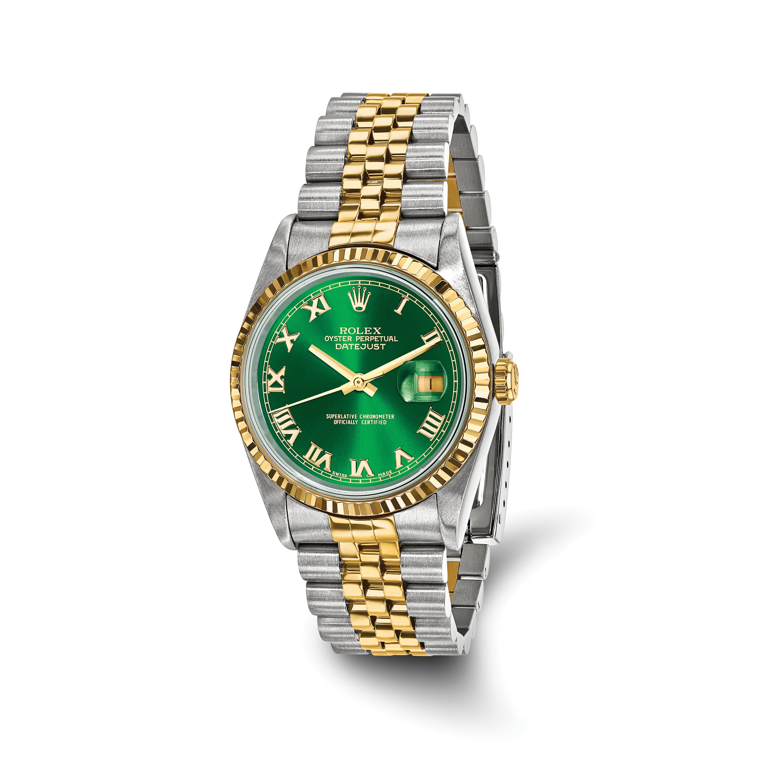 pre-owned rolex-independently certified steel and 18k 36mm jubilee - 10109grn