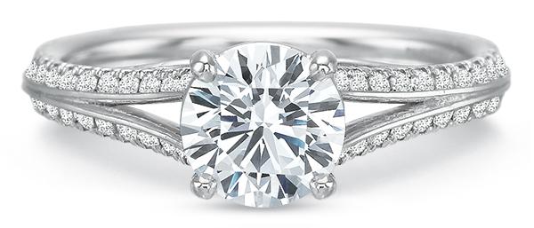 14k white gold engagement ring