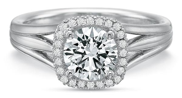 18k white gold engagement ring