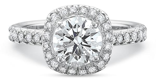14k white gold engagement ring