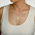 4885 - 14kt yellow handcrafted gold leaf necklace with white diamond