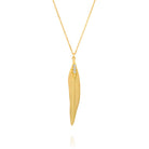 5350 - 14kt yellow gold special engraving matte diamond necklace