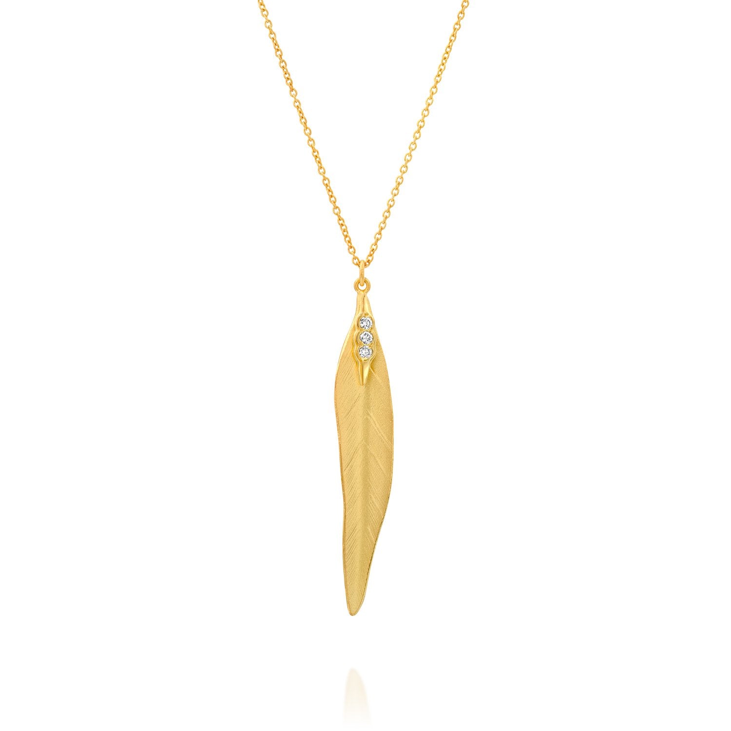 5350 - 14kt yellow gold special engraving matte diamond necklace