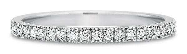 14k white gold wedding band