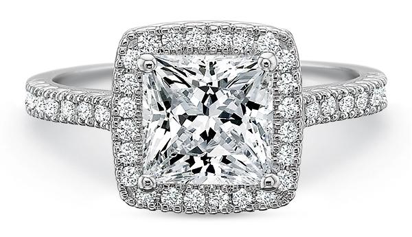 14k white gold engagement ring