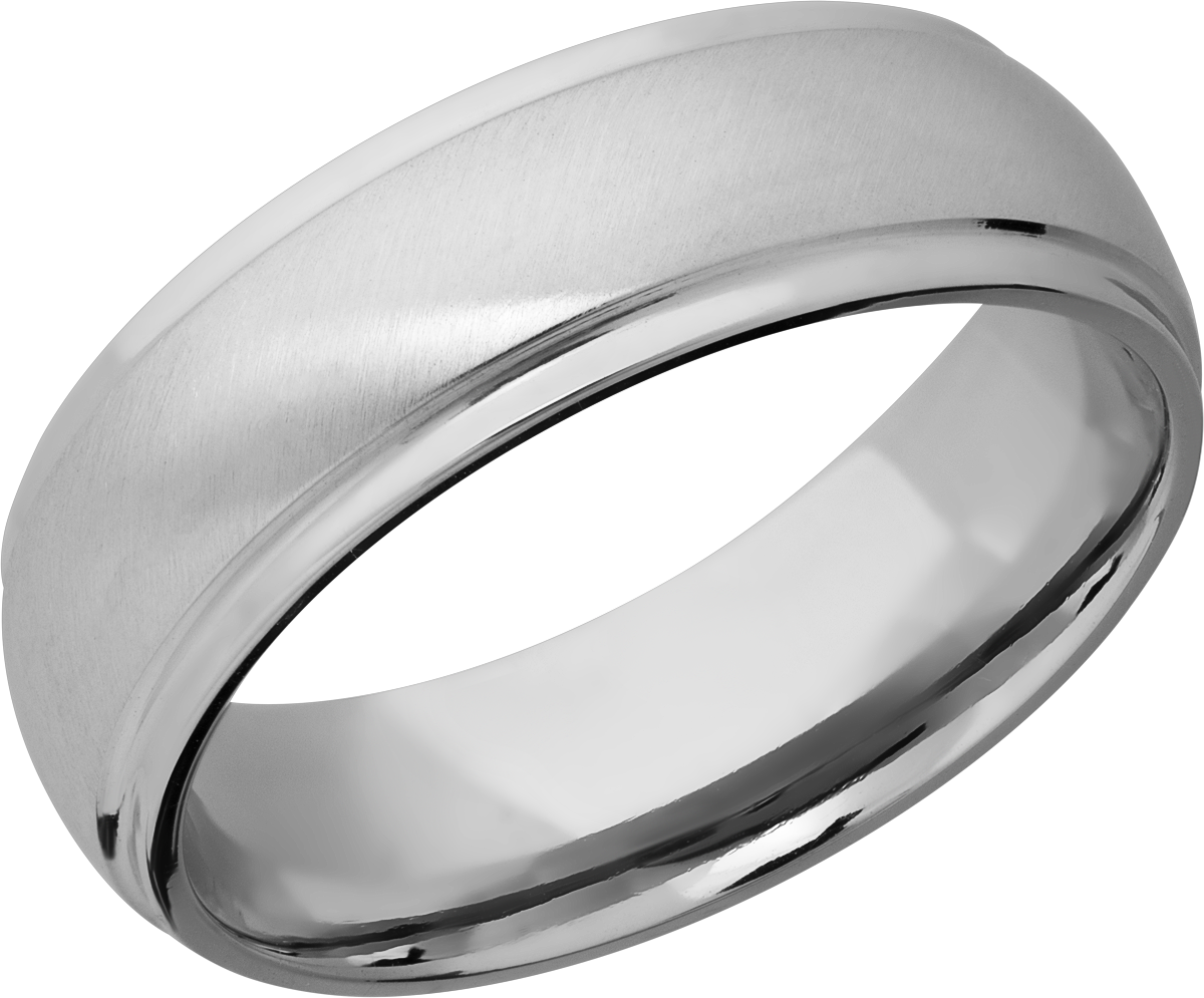 lashbrook classic titanium 7mm domed band