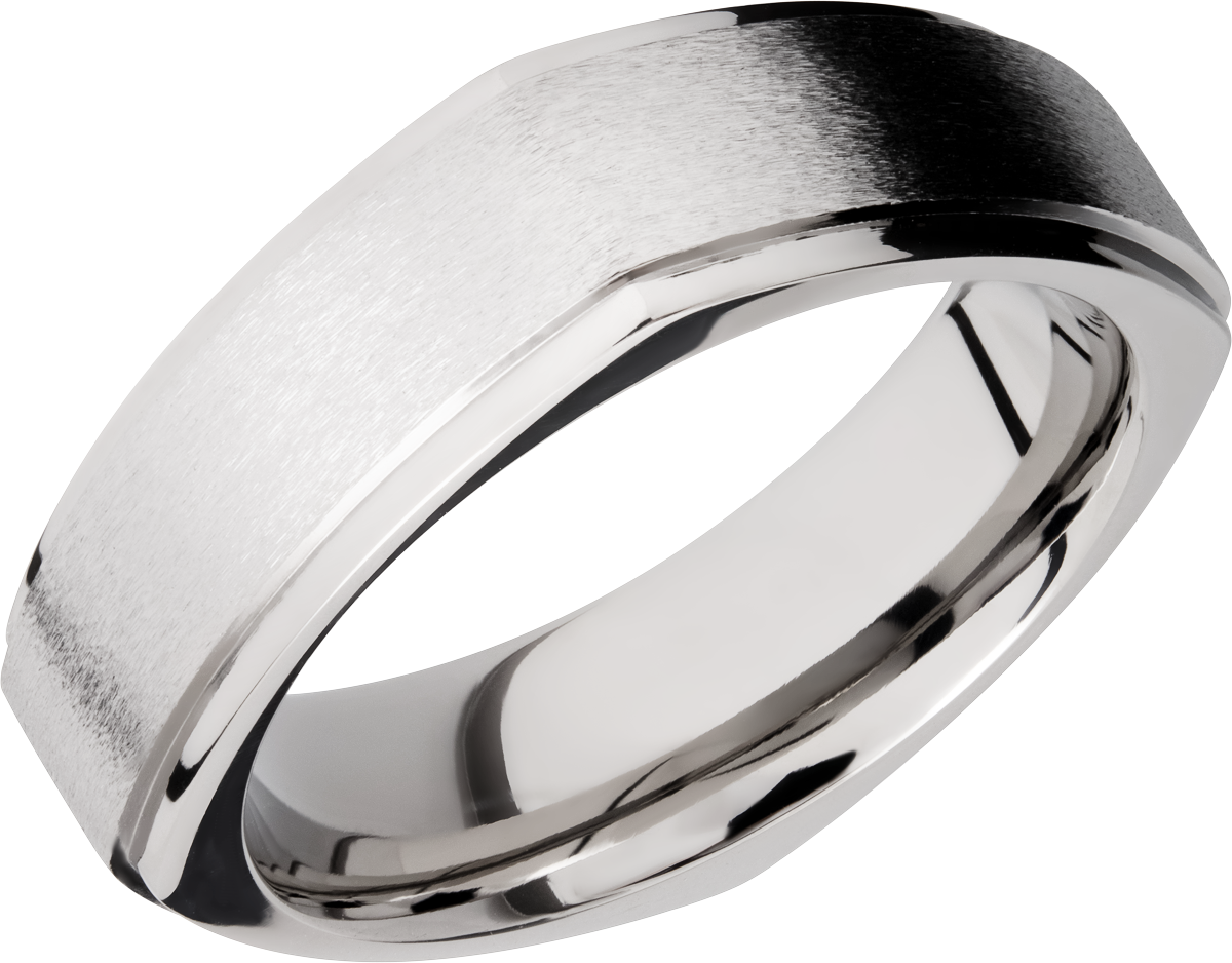 lashbrook titanium collection titanium 7mm flat square band