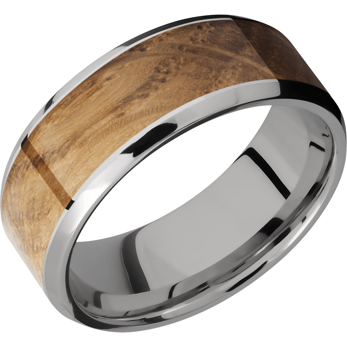 Hardwood Wedding Band With Polish Finish