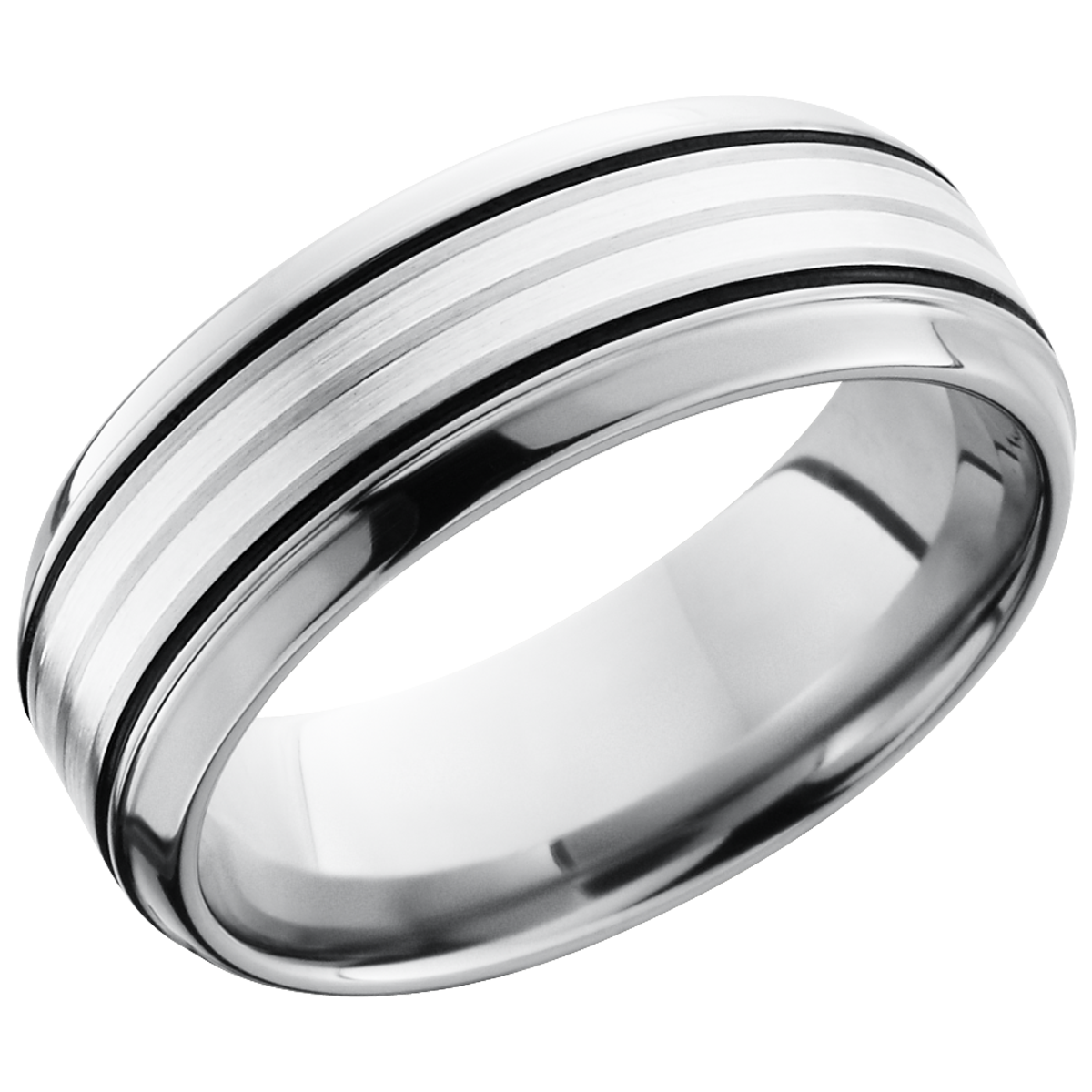 lashbrook titanium collection titanium 8mm beveled band