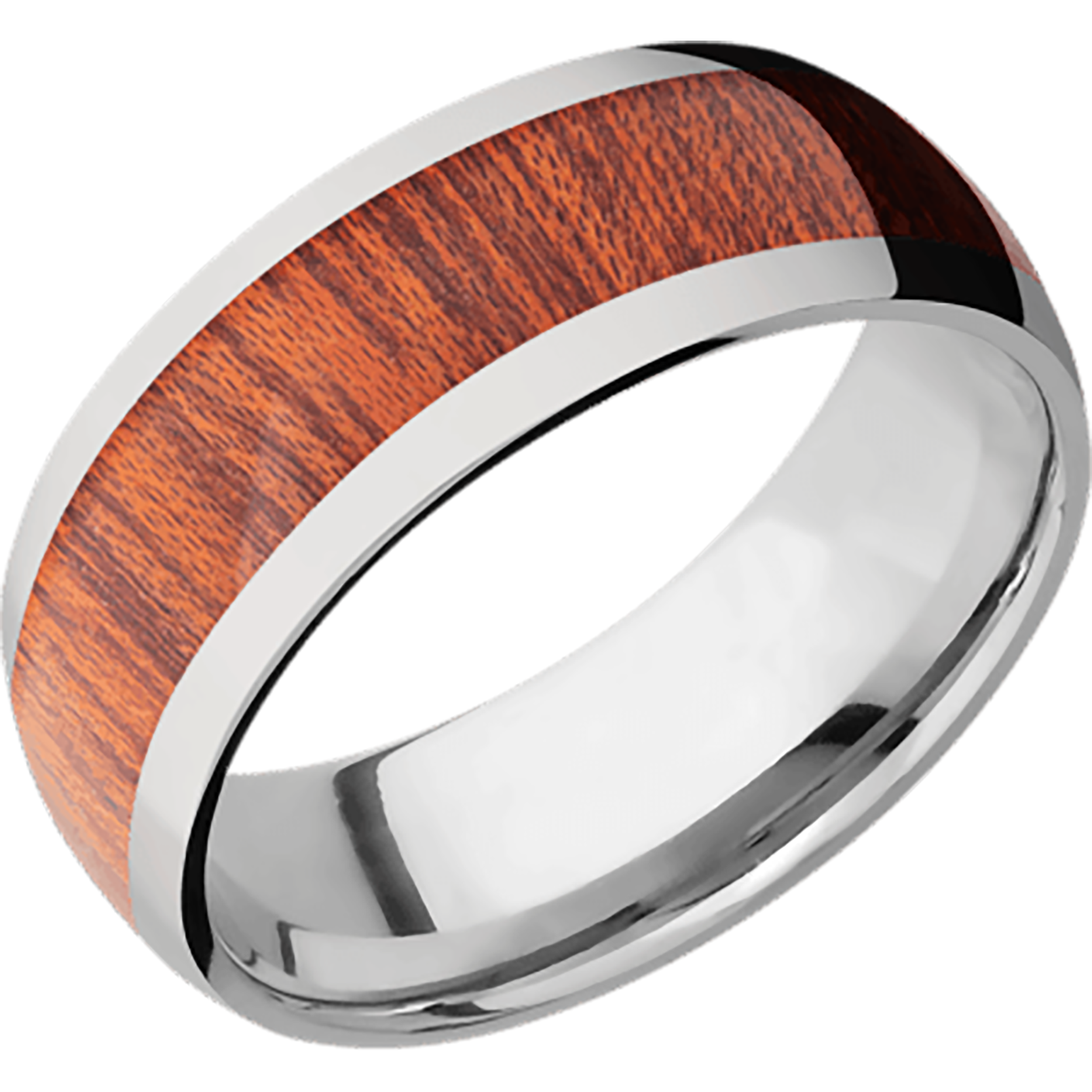 Hardwood Wedding Band With Polish Finish