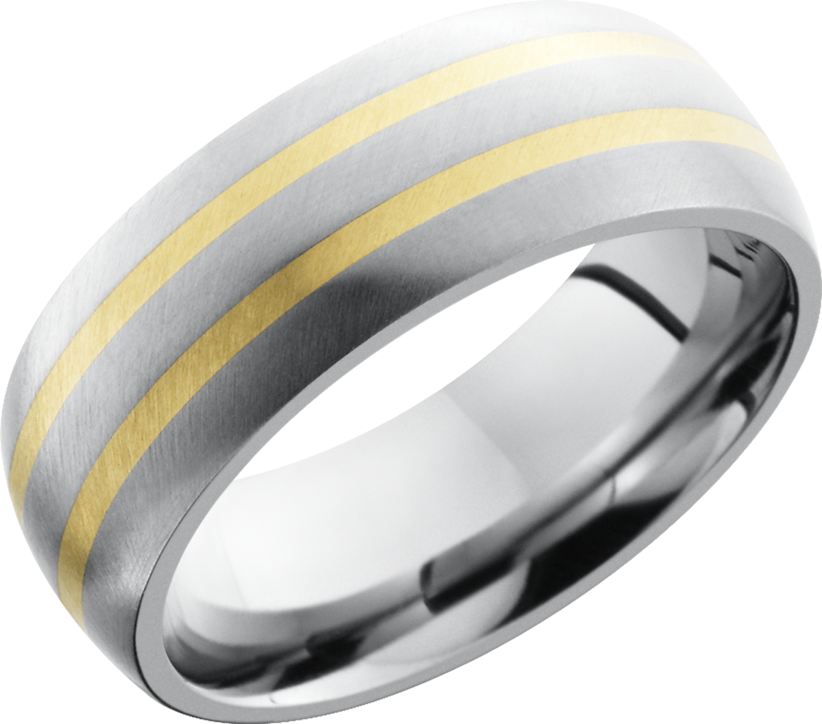 lashbrook titanium collection titanium 8mm domed band