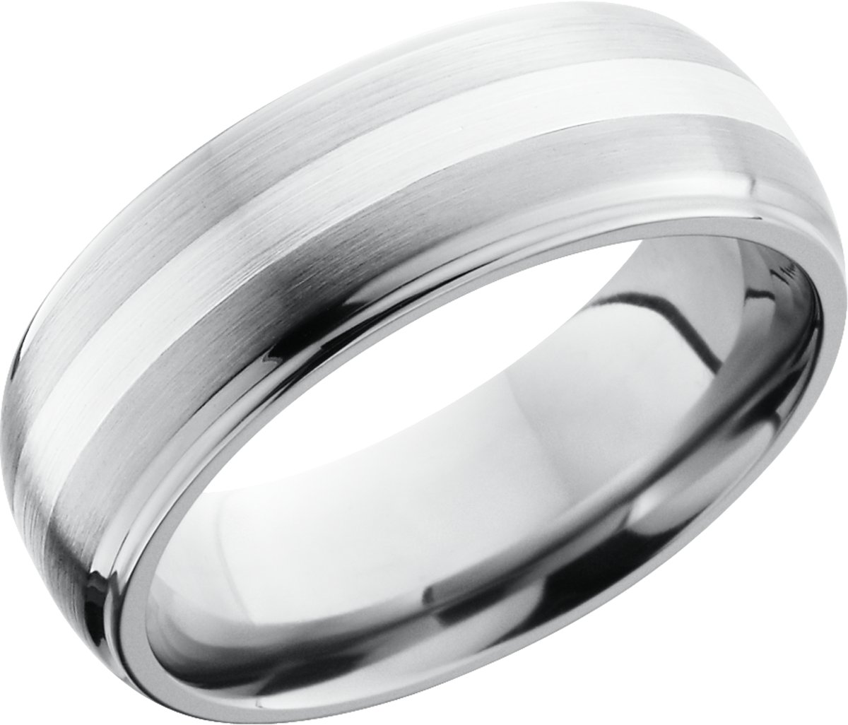 lashbrook titanium collection titanium 8mm domed band