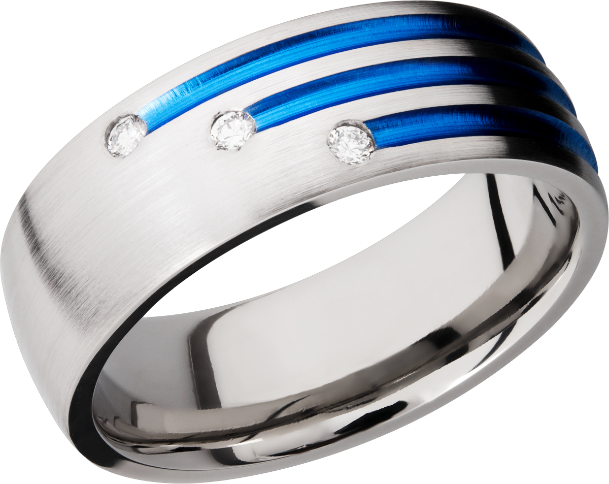 lashbrook titanium collection titanium 8mm domed band