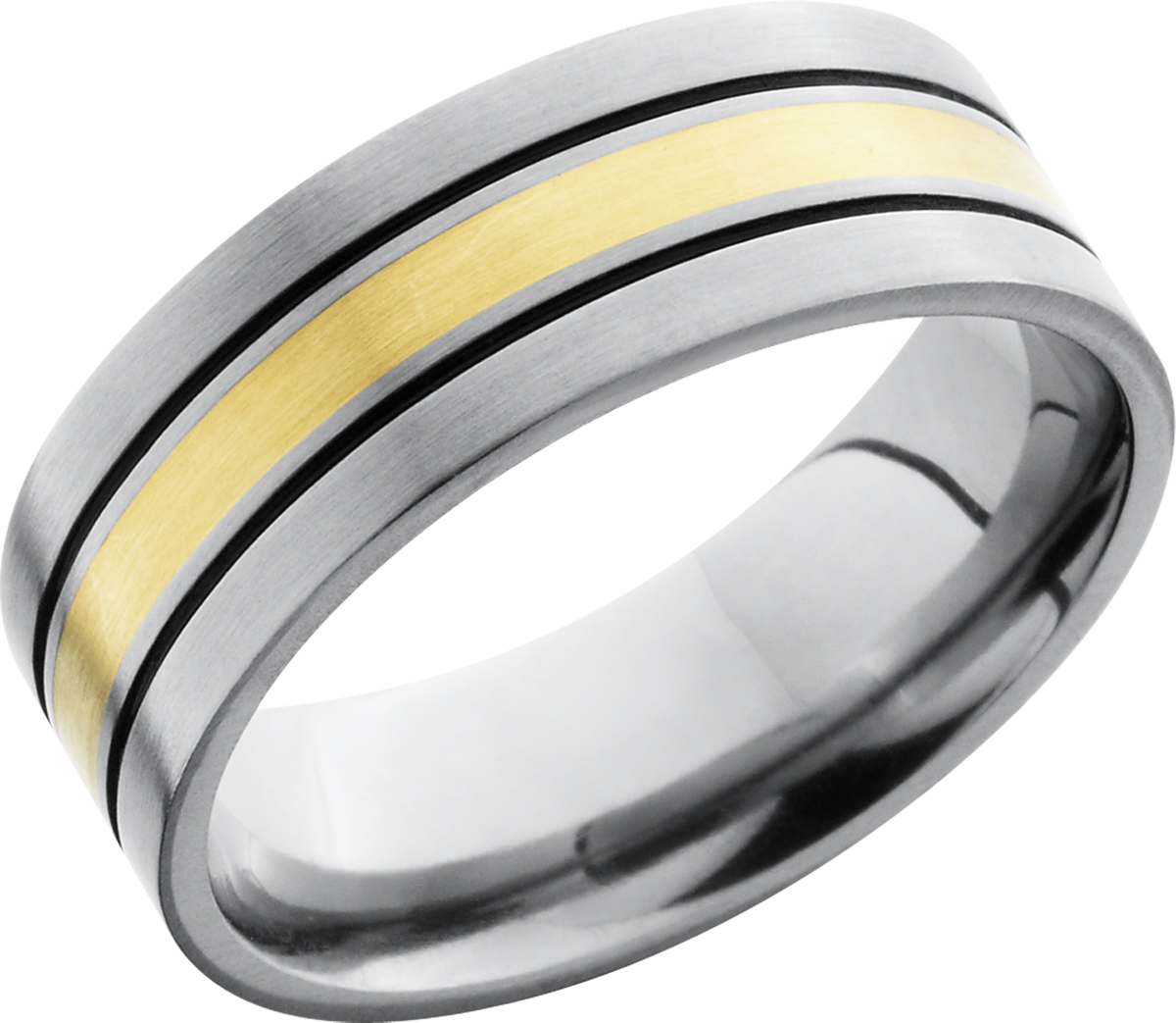 lashbrook titanium collection titanium 8mm flat band
