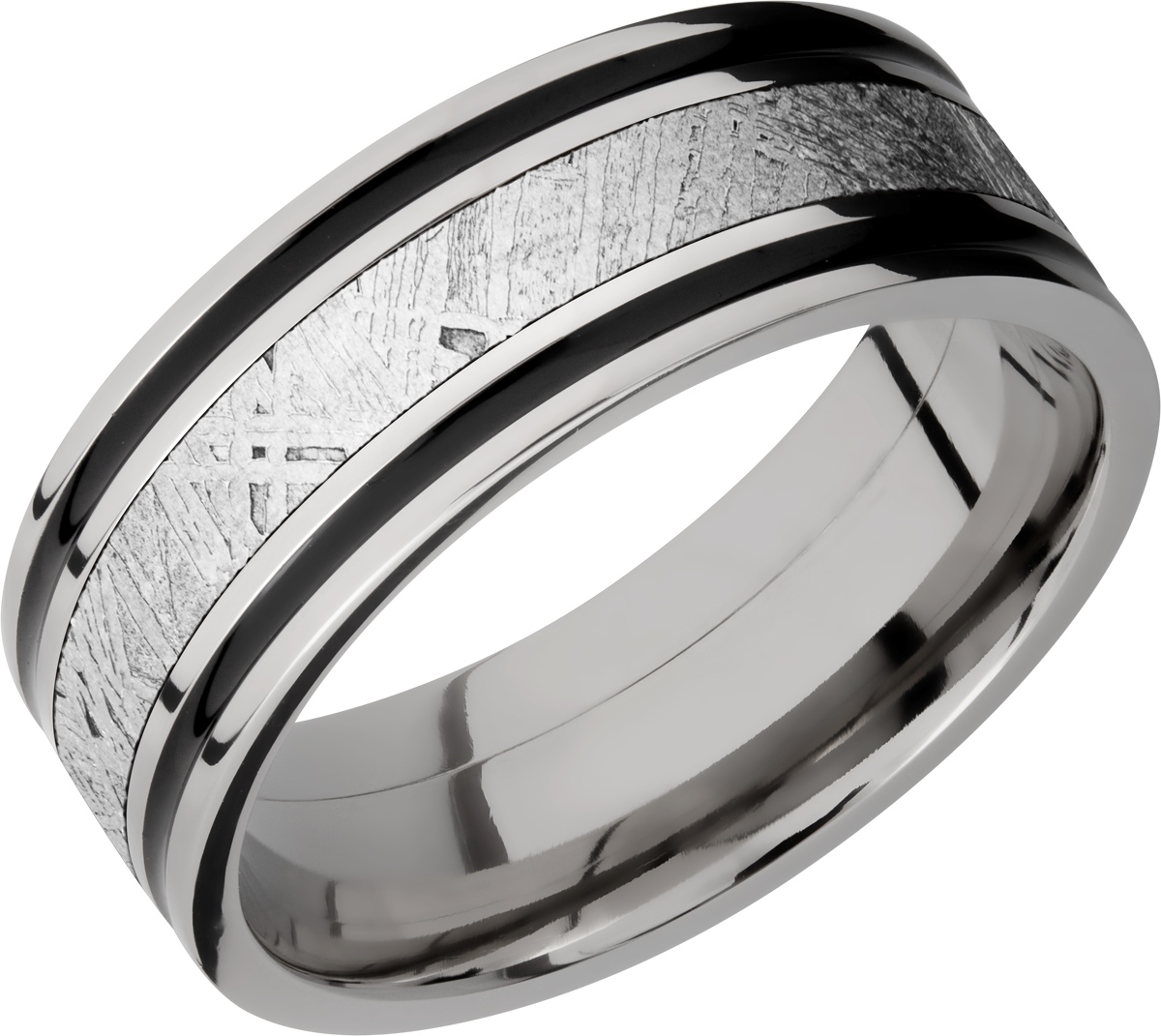 lashbrook meteorite titanium 8mm flat band