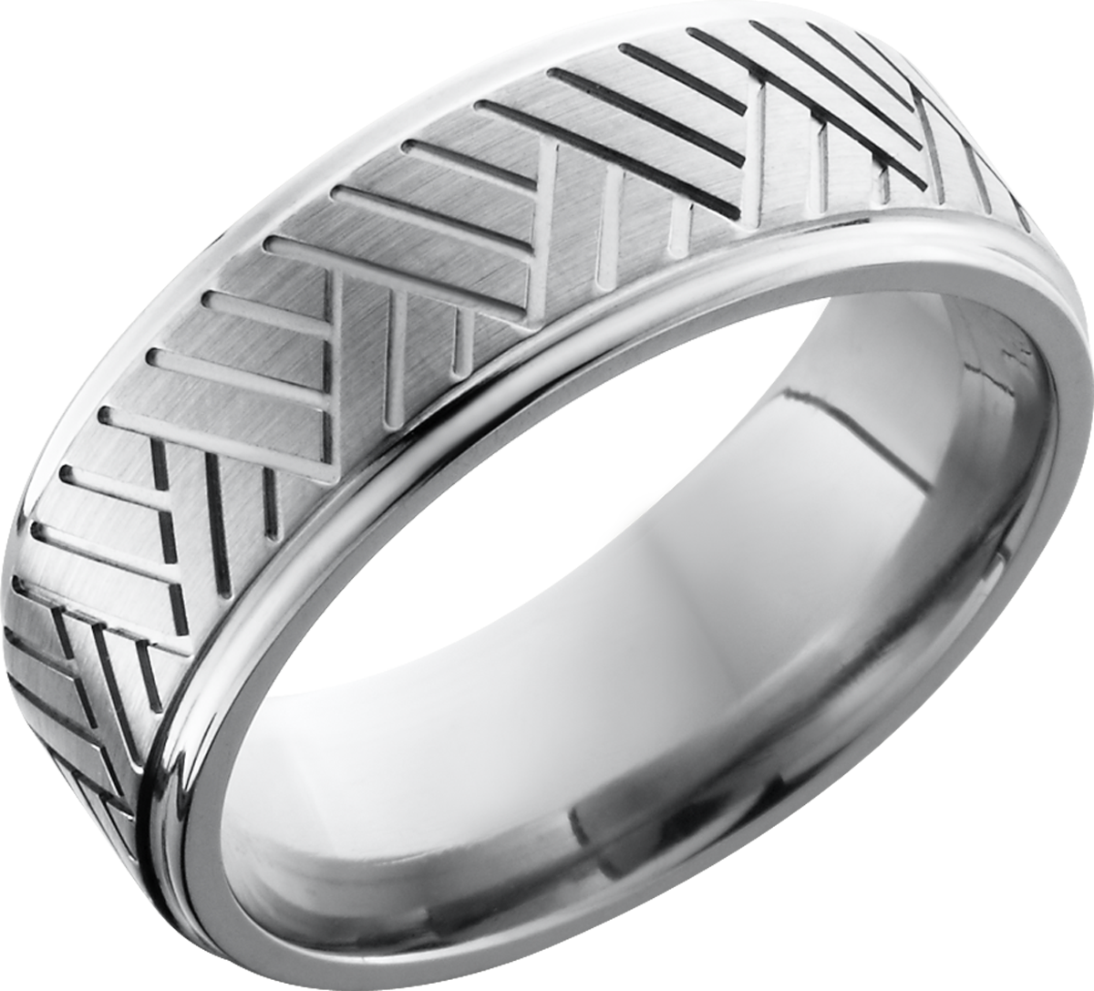 lashbrook titanium collection titanium 8mm flat band