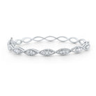 b6026 kc design diamond marquise twist bangle set in 14 kt. gold