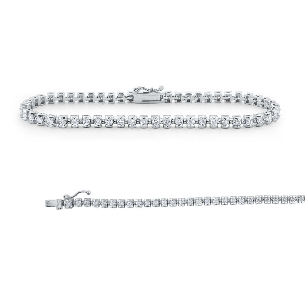 b6151 kc design channel set diamond tennis bracelet set in 14 kt. gold