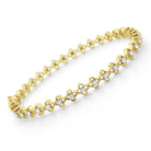 b6179 kc design diamond clover bangle set in 14 kt. gold