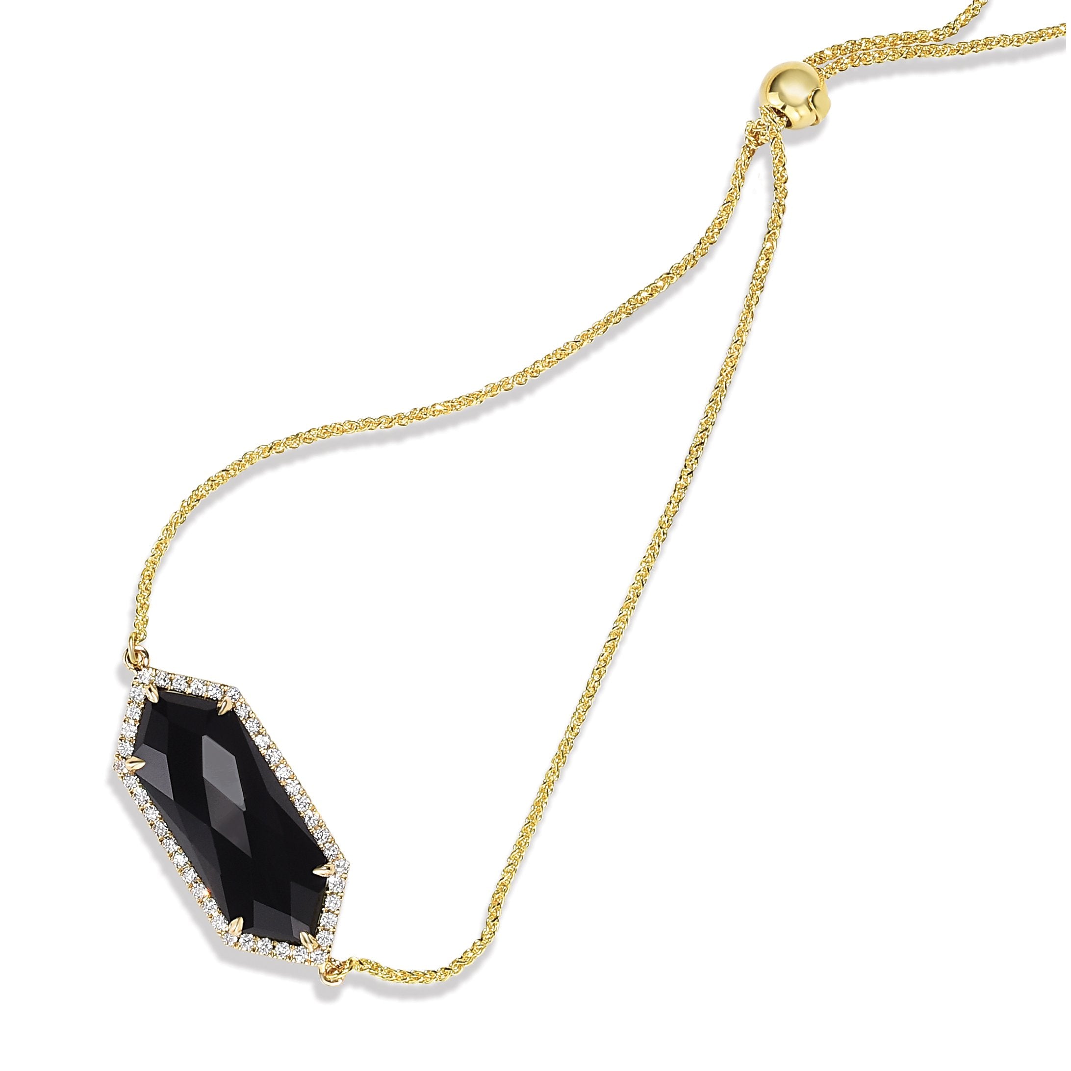 doves gatsby collection 14k yellow gold diamond bracelet B6270BO