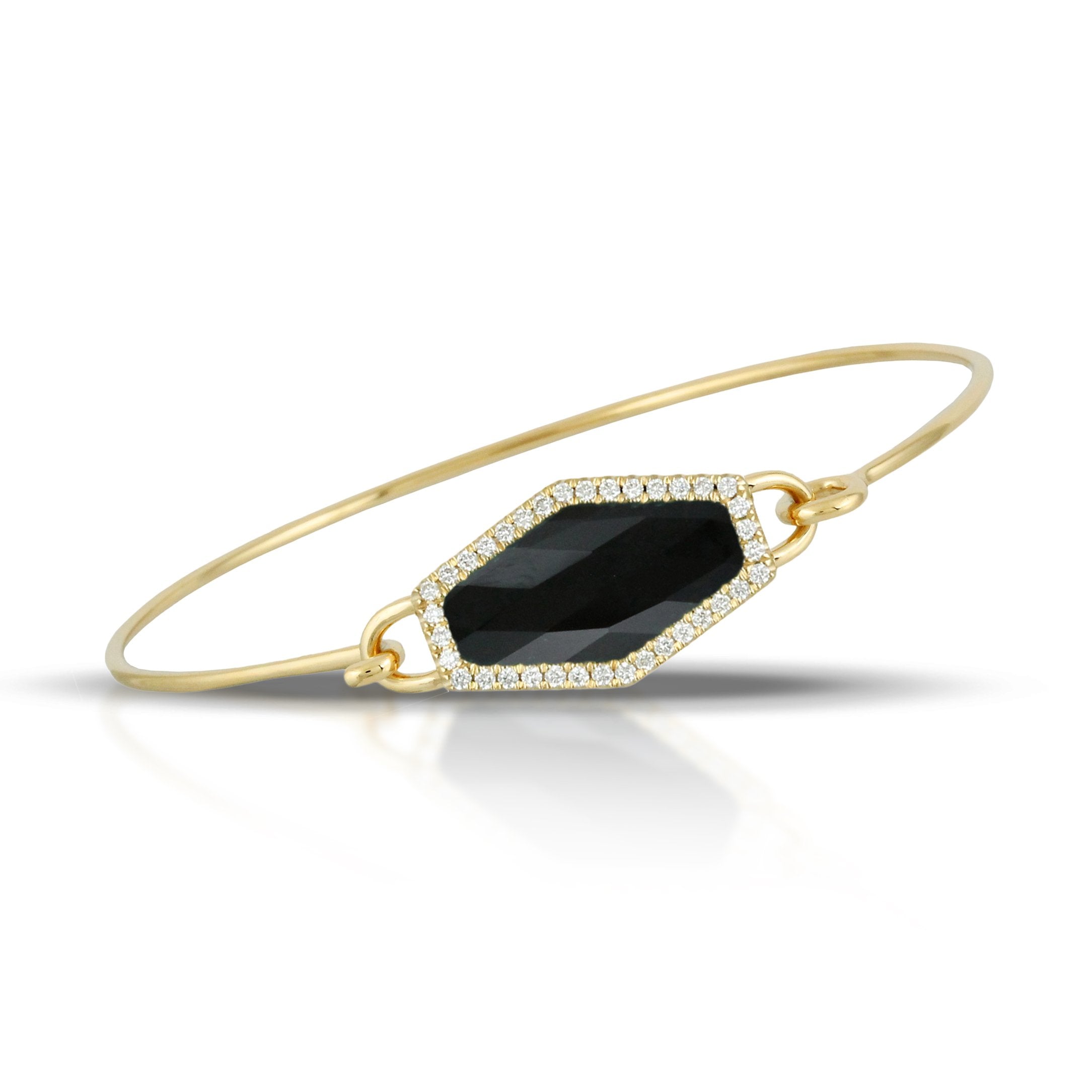 doves gatsby collection 18k yellow gold diamond bangle B7703BO