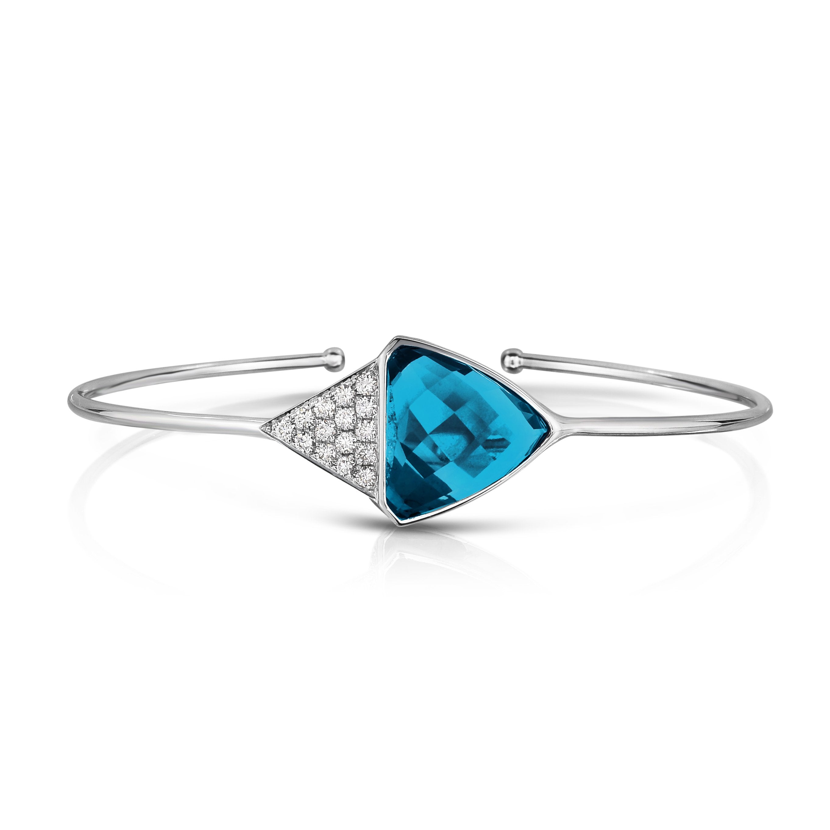 doves london blue collection 18k white gold diamond bangle B8073LBT