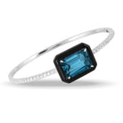 doves london blue collection 18k white gold diamond bangle B8937BOLBT