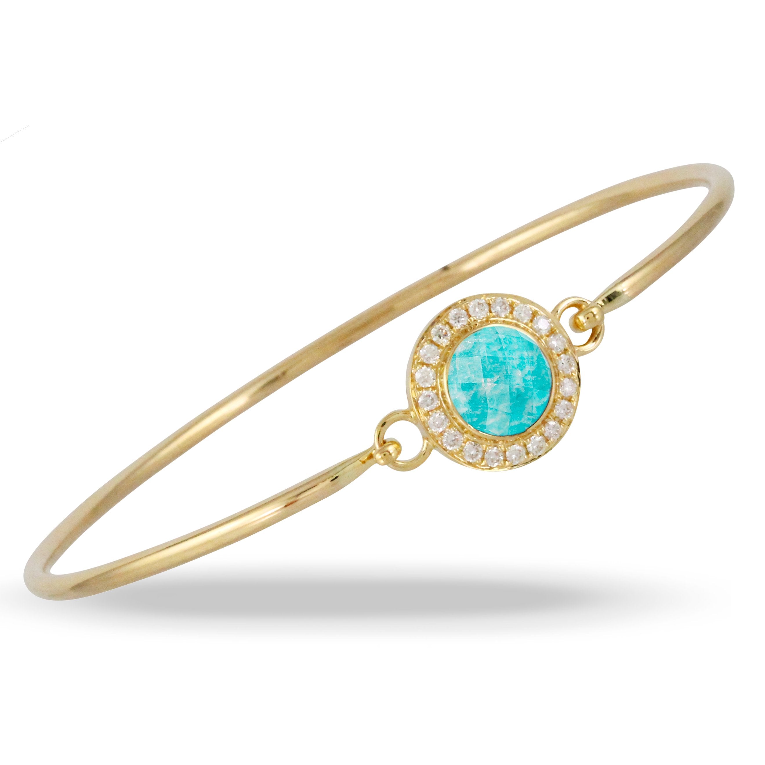 doves amazon breeze collection 18k yellow gold diamond bangle B8983AZ-1