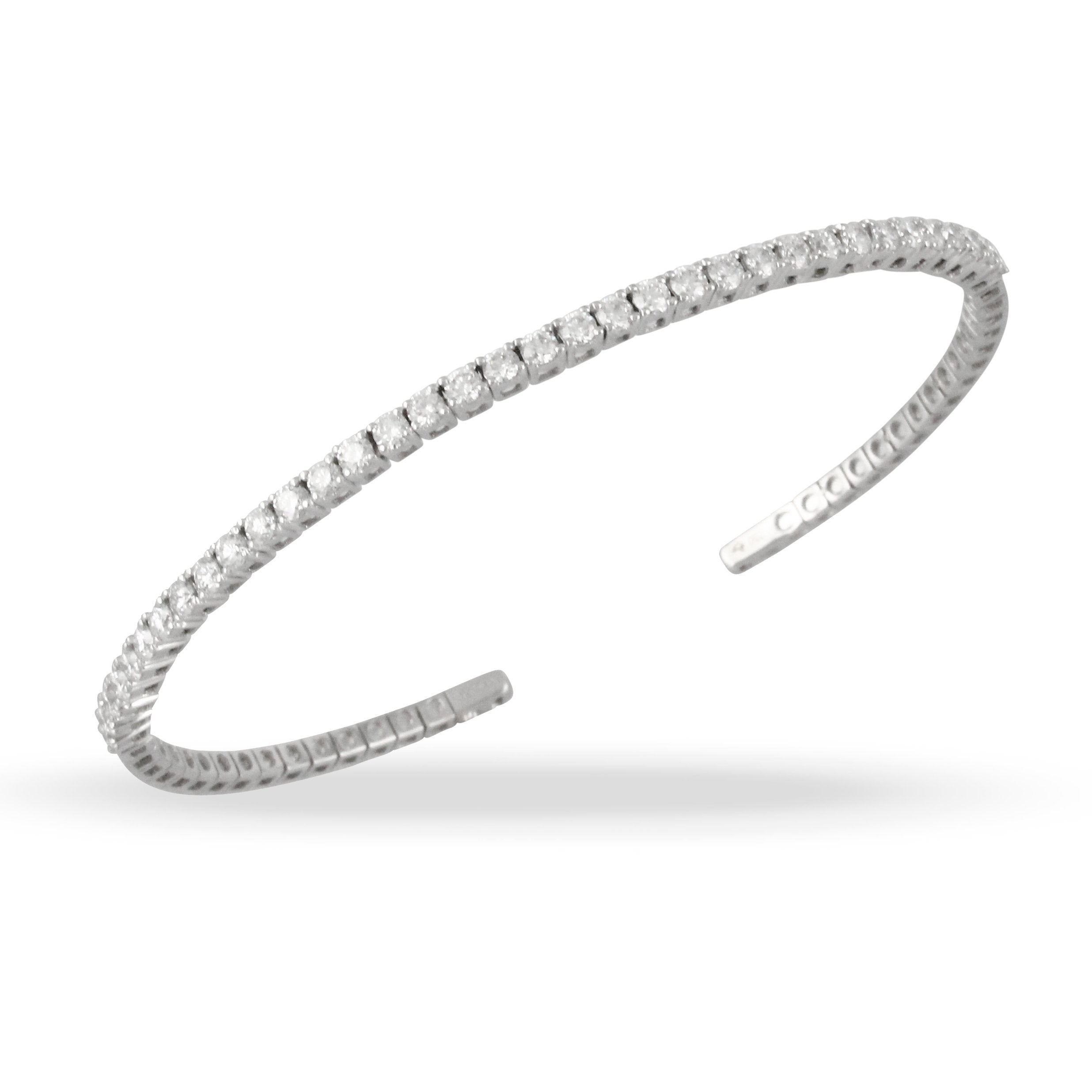 doves diamond fashion collection 18k white gold diamond bangle B9062