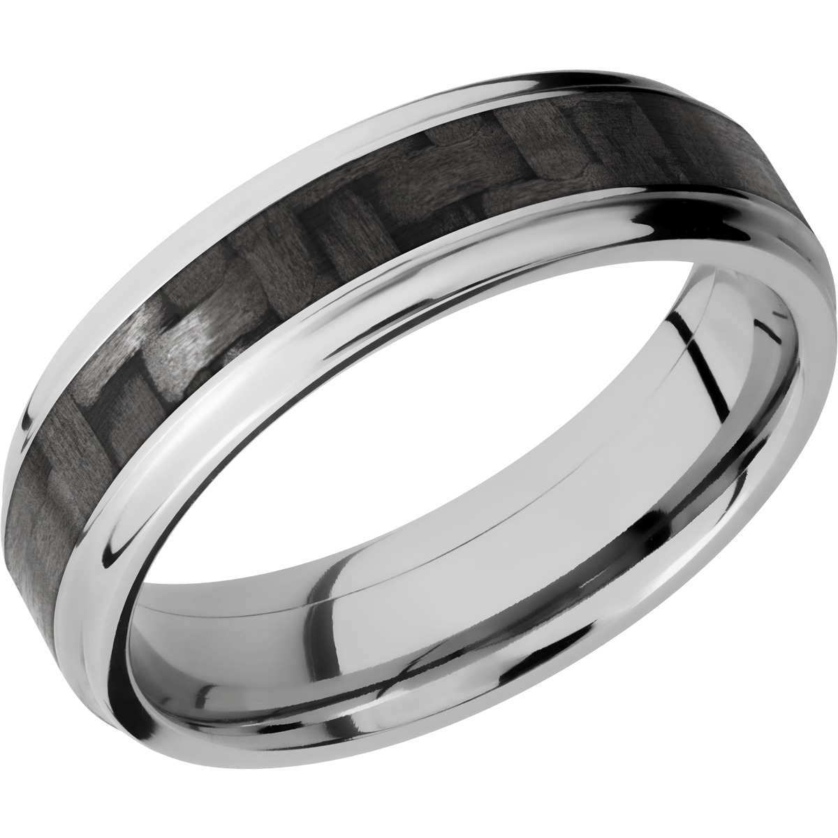 Carbon Fiber Wedding Band With Polish Finish