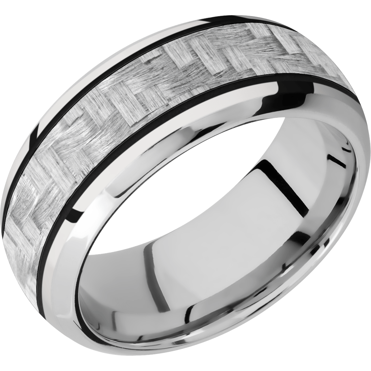 Carbon Fiber Wedding Band With Polish Finish