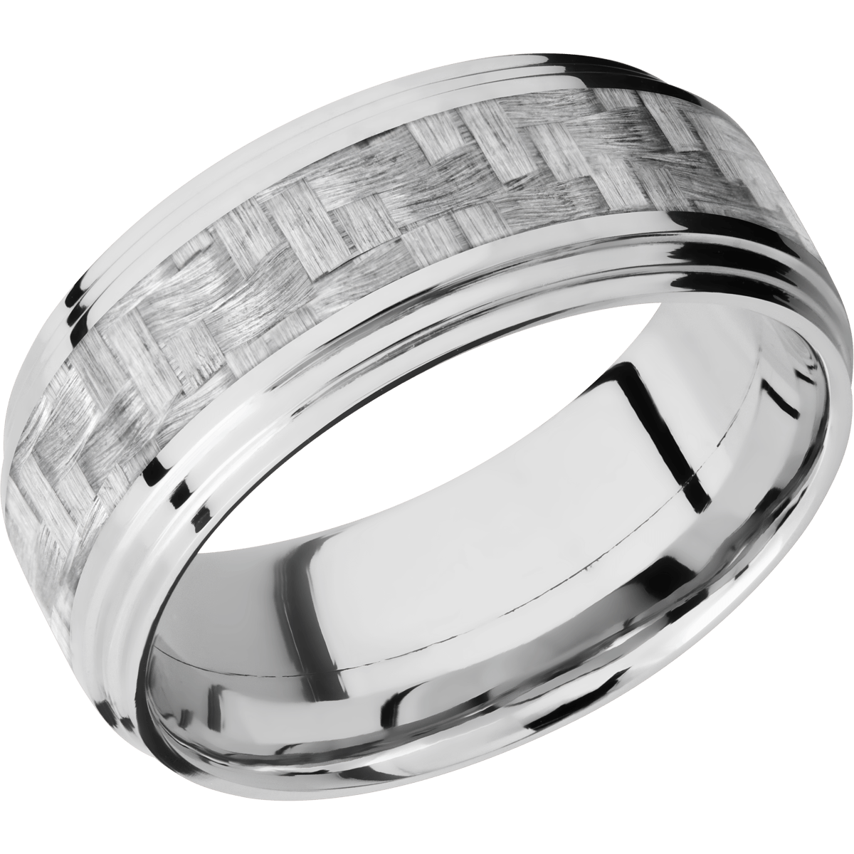 Carbon Fiber Wedding Band With Polish Finish