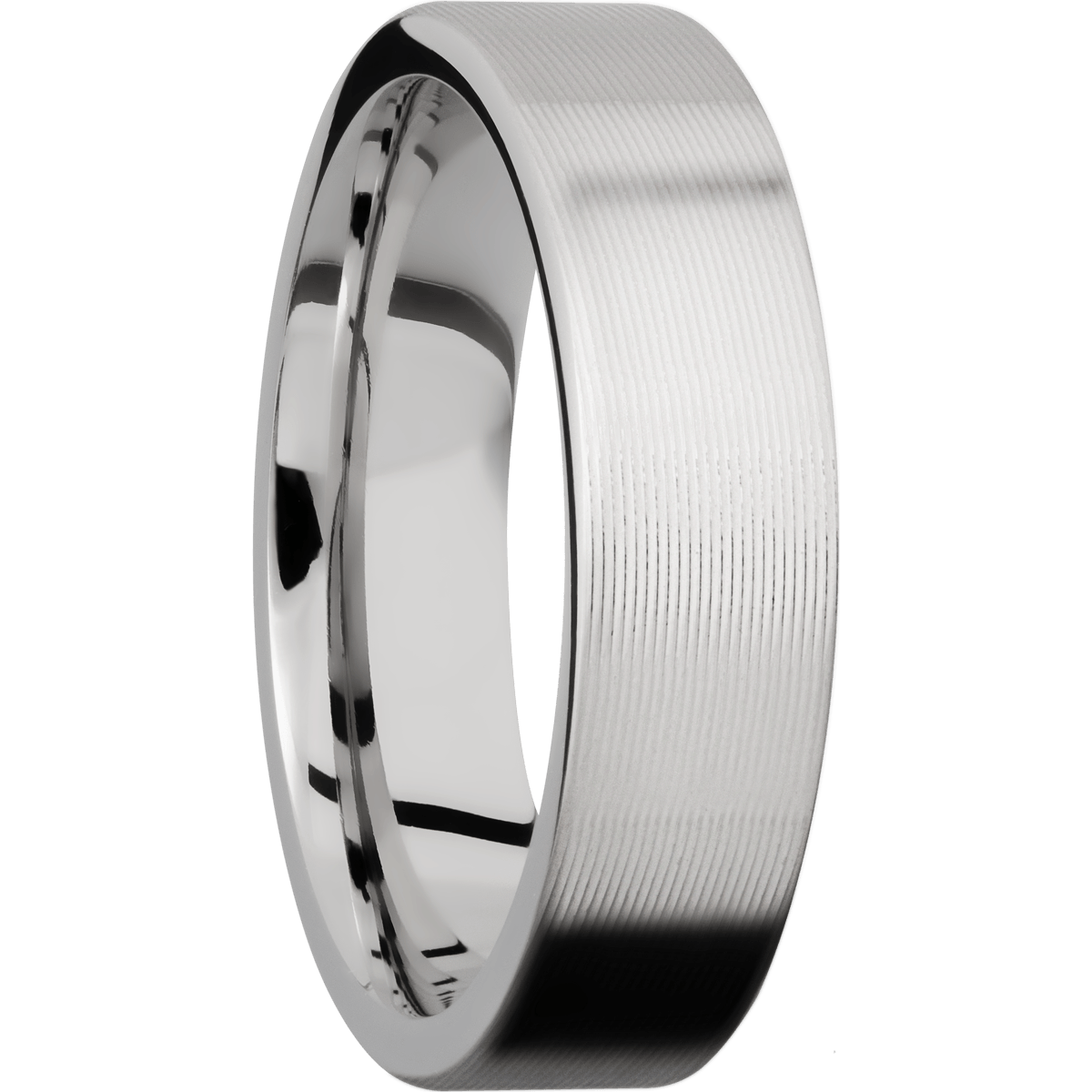 Cobalt Wedding Band With Machine Finish