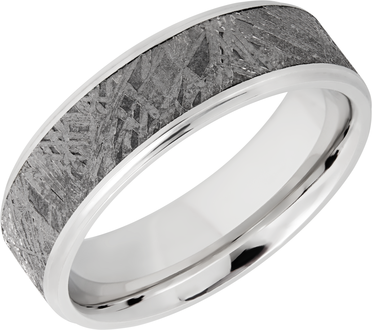 lashbrook meteorite cobalt chrome 7mm beveled band