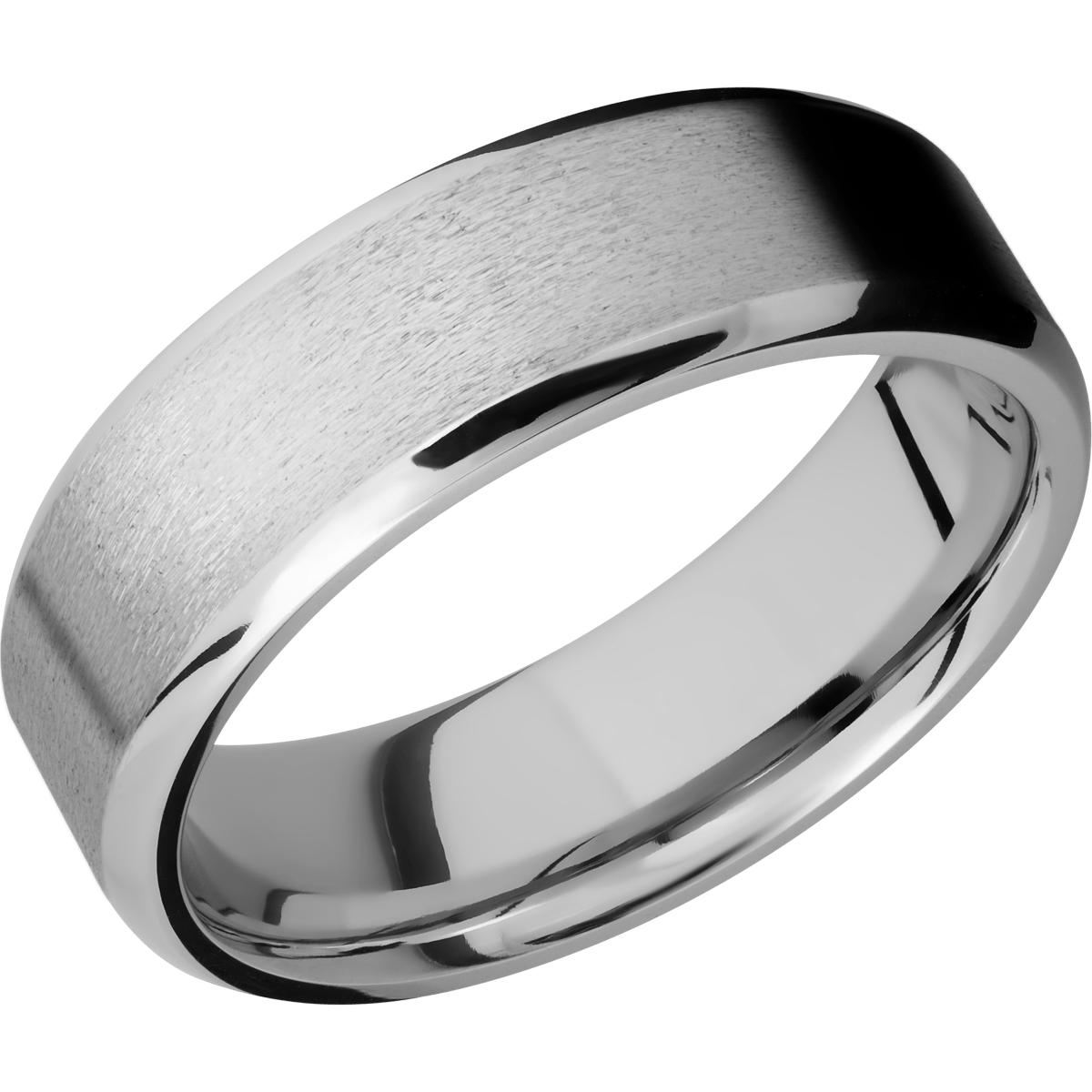 14Kw Wedding Band With Stone & Polish Finish