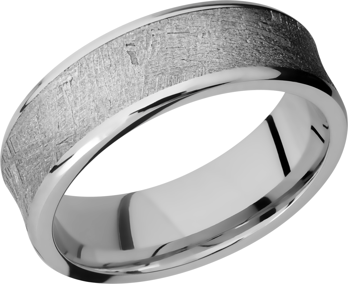 lashbrook meteorite cobalt chrome 7mm concave beveled band