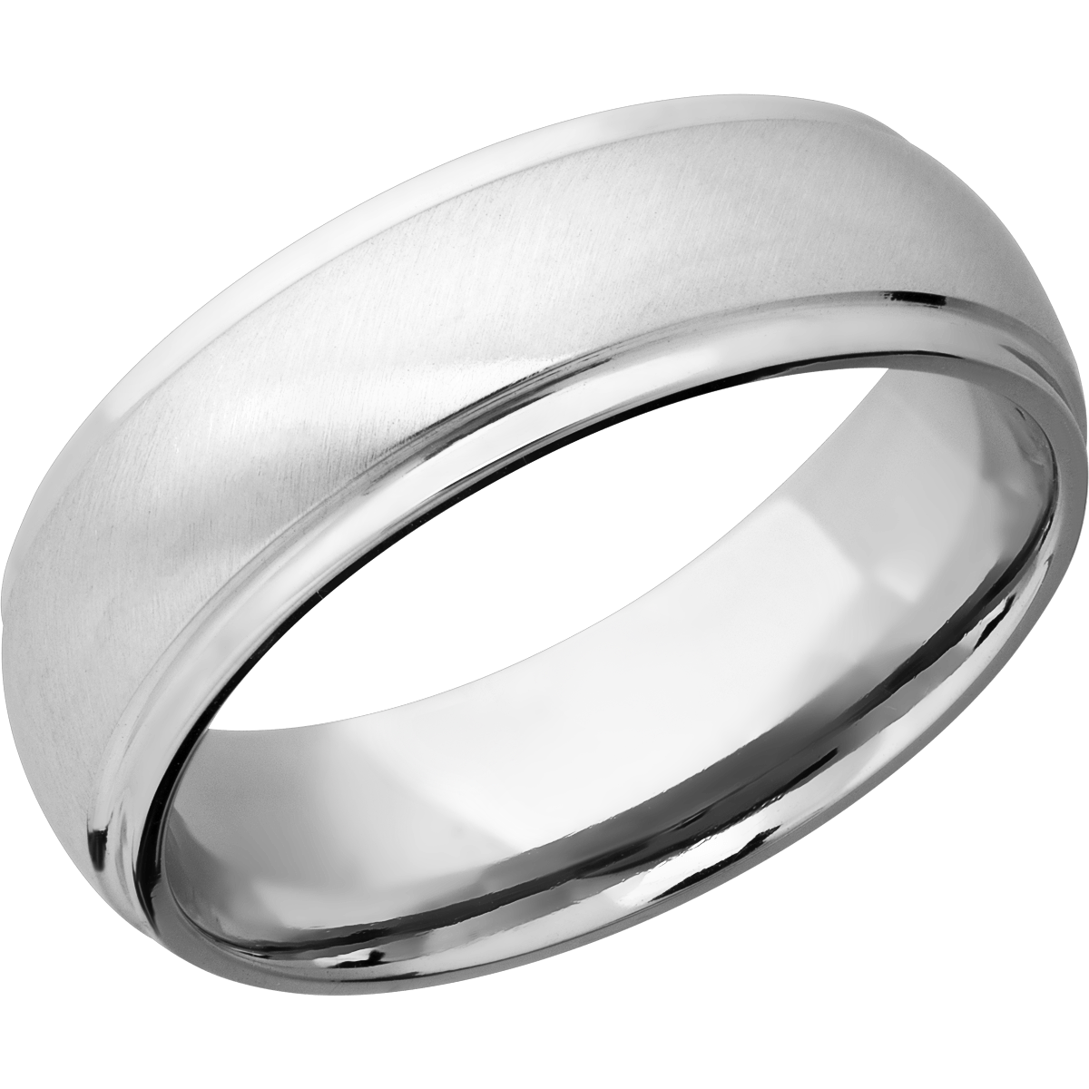 14Kw Wedding Band With Angle Satin & Polish Finish