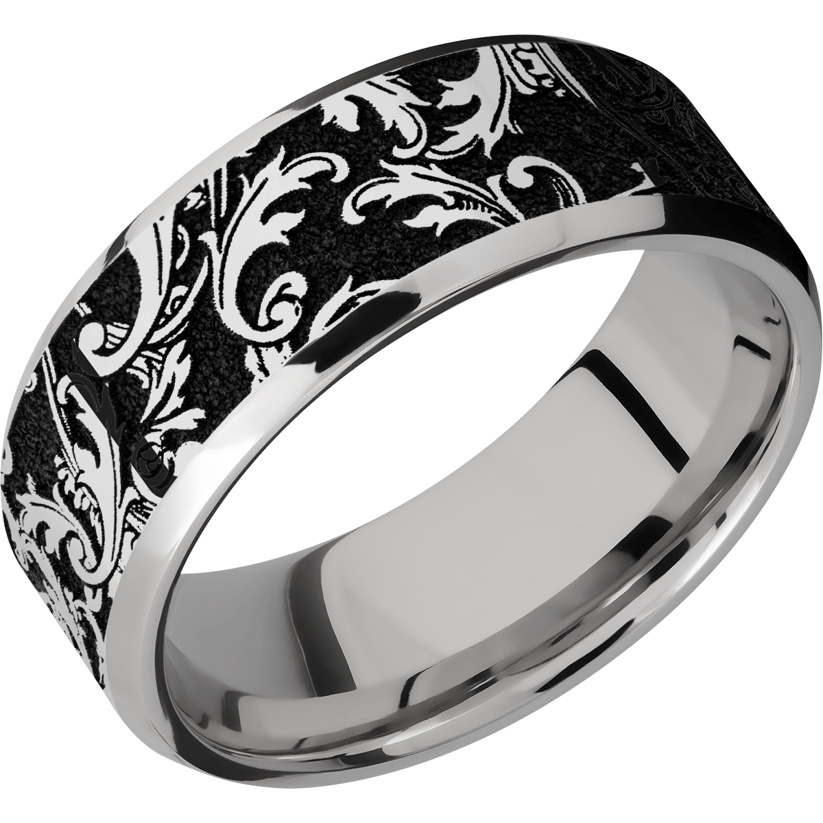 Cobalt Chrome Wedding Band With Polish Finish