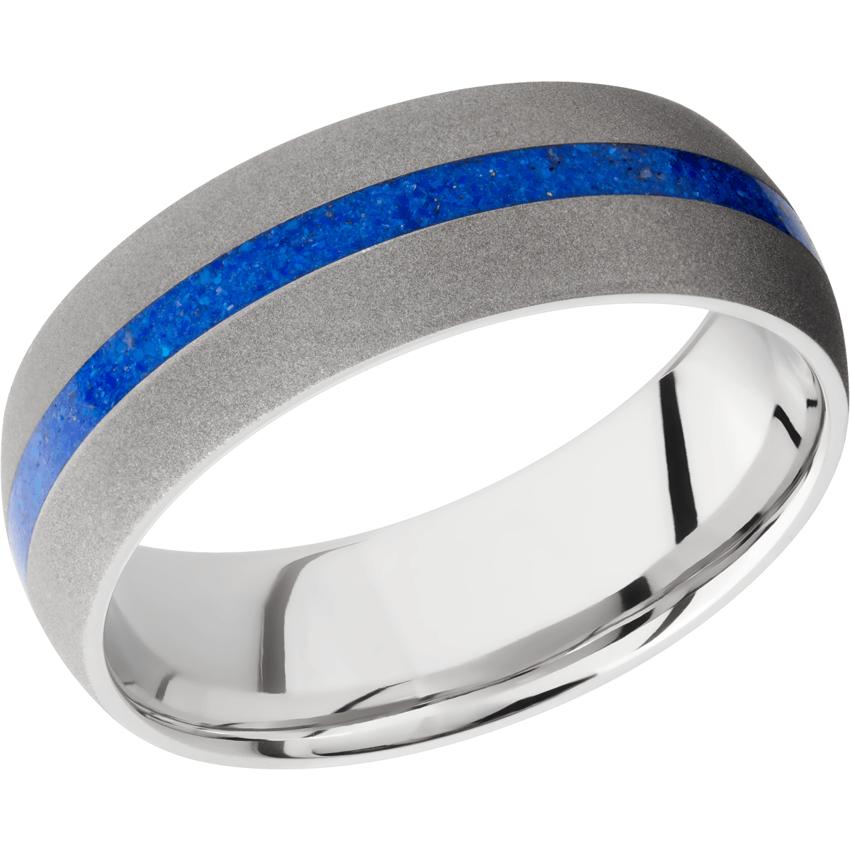 Cobalt Chrome Wedding Band With Sand Finish