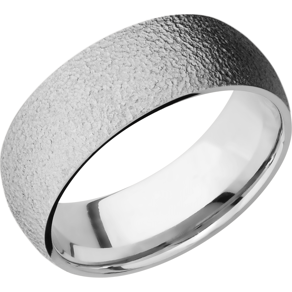 Cobalt Wedding Band With Stipple Finish