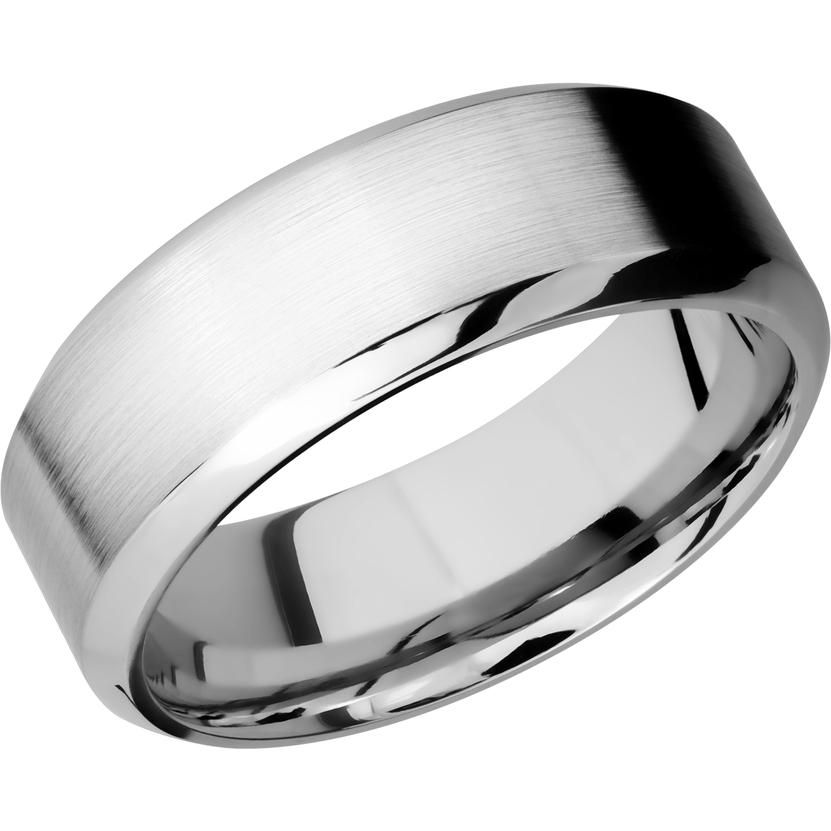 Cobalt Wedding Band With Satin & Polish Finish