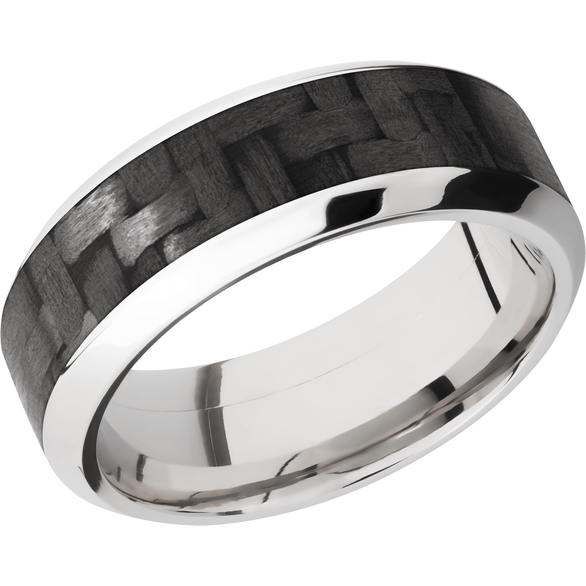 Carbon Fiber Wedding Band With Polish Finish