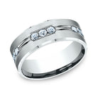comfort-fit diamond wedding band