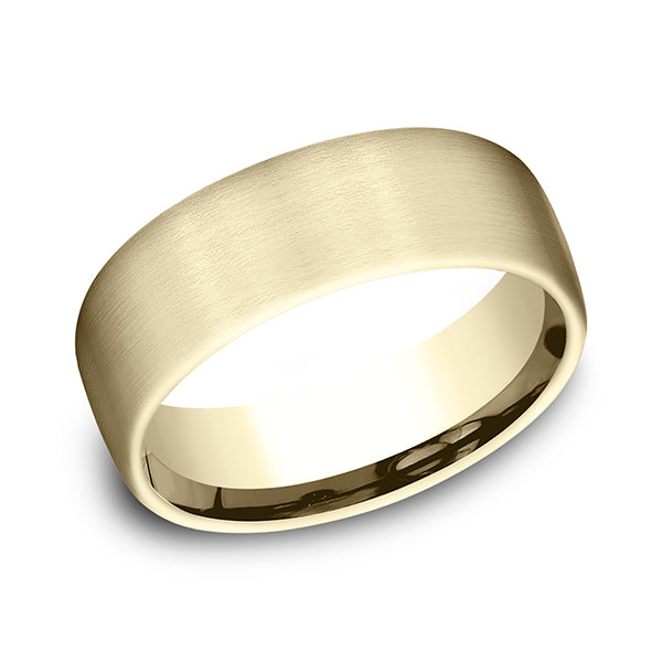 comfort-fit design wedding band