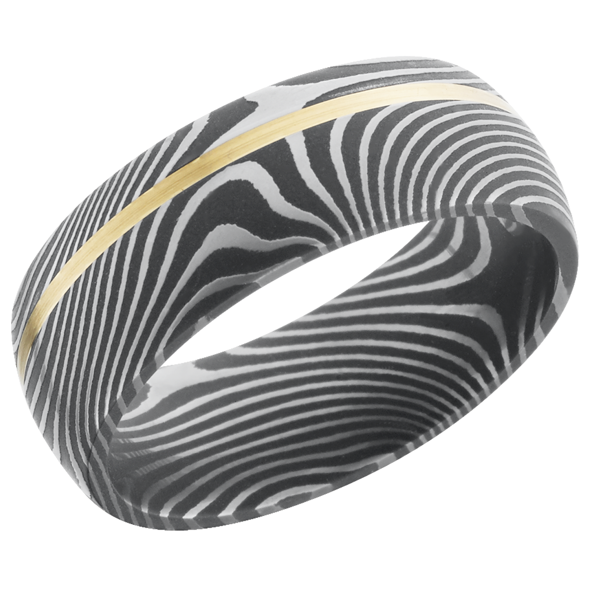 lashbrook damascus handmade 8mm flattwist damascus steel band