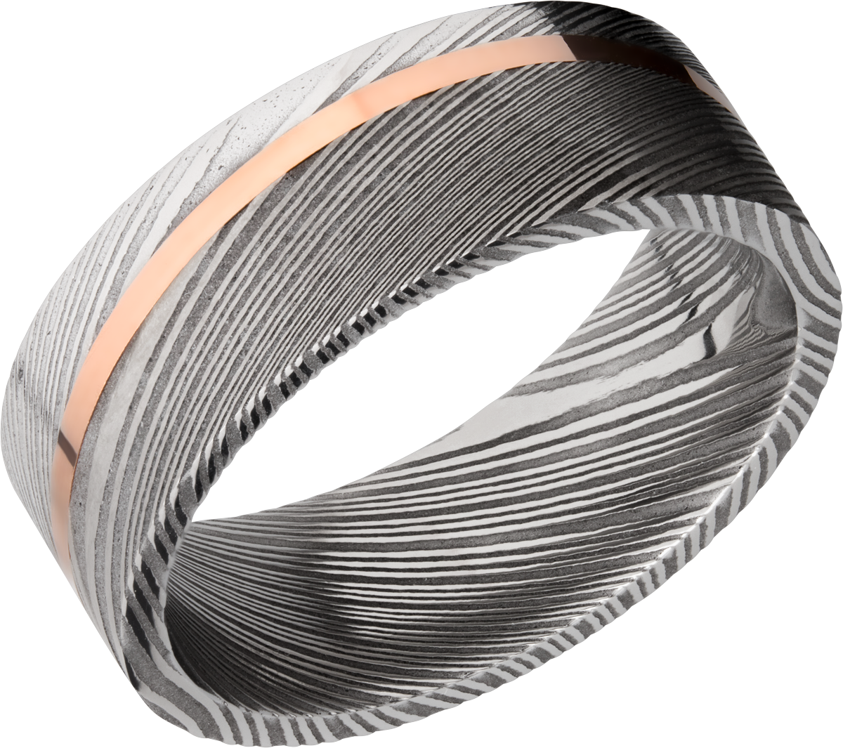 lashbrook damascus handmade 8mm damascus steel band