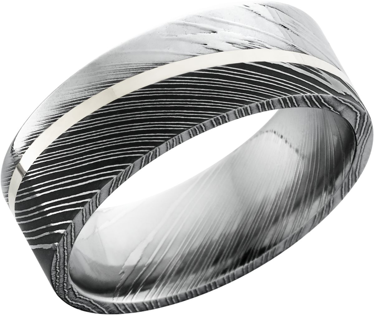 lashbrook damascus handmade 8mm damascus steel band