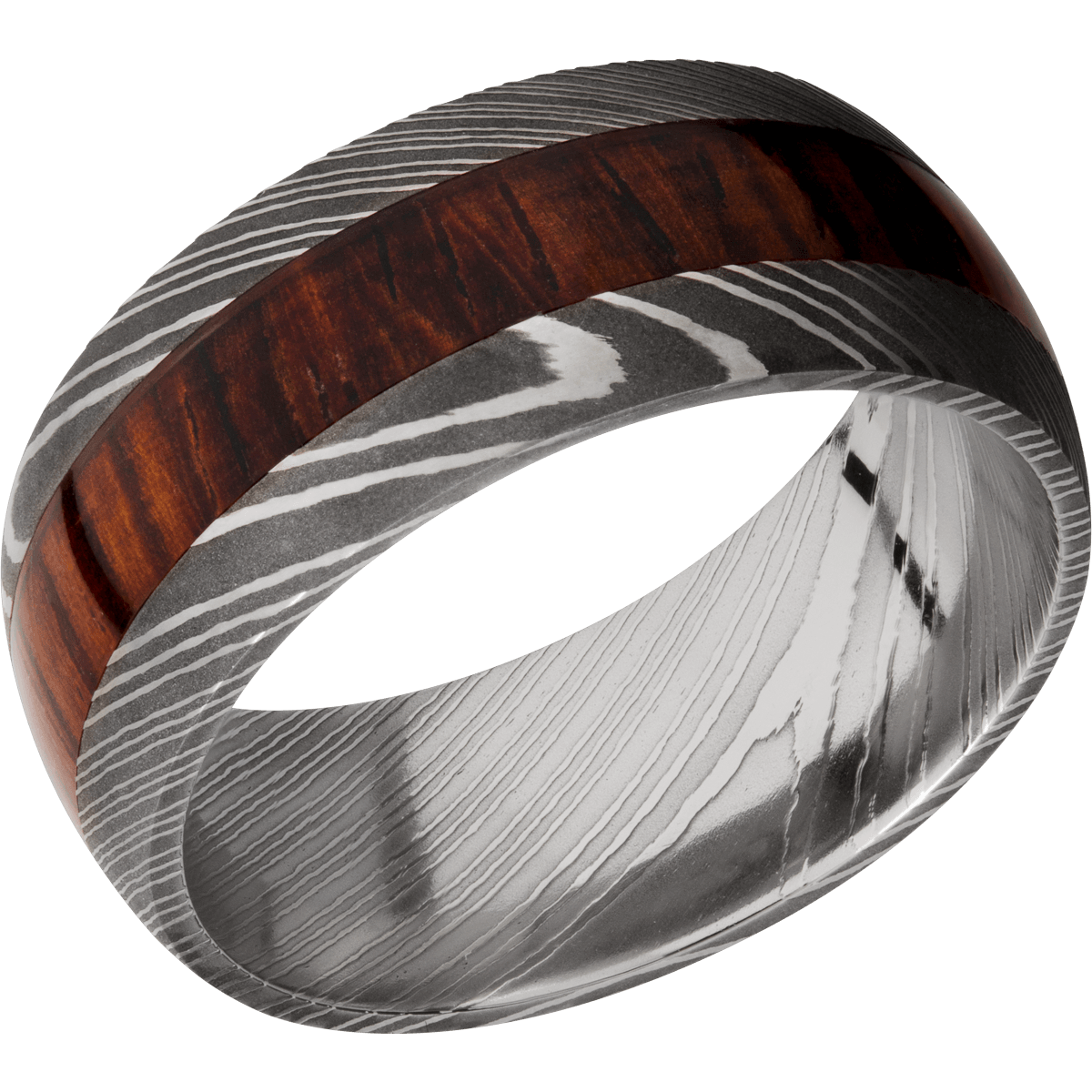 Hardwood Wedding Band With Acid Finish
