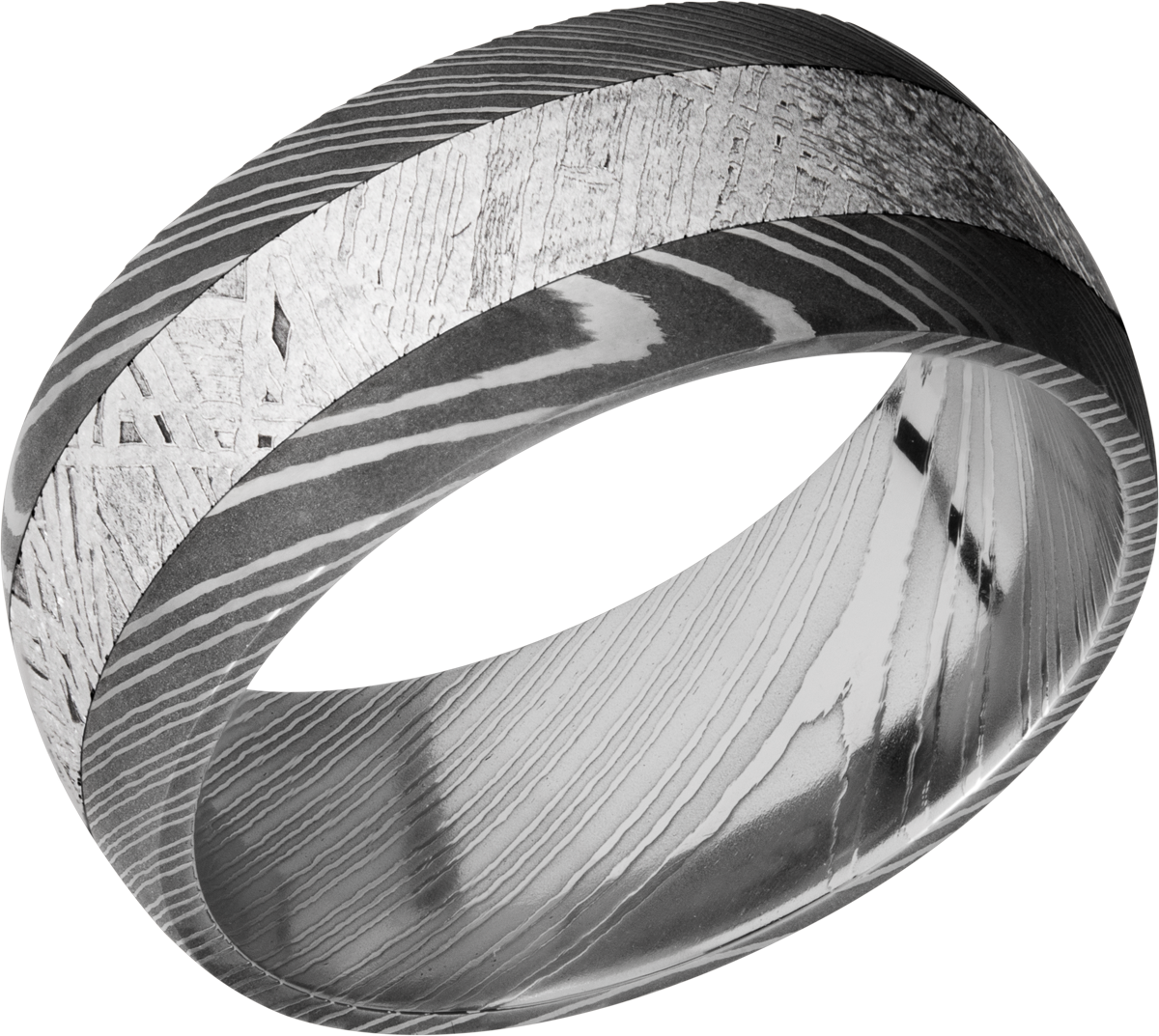 lashbrook meteorite handmade 9mm damascus steel band