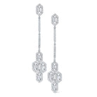 e4911 kc design diamond hexagonal mosaic drop earrings set in 14 kt. gold